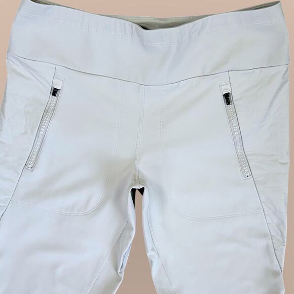 Athleta Peak Hybrid Fleece Tight Legging Athletic Pants Yoga Size M Light Gray - Picture 5 of 15